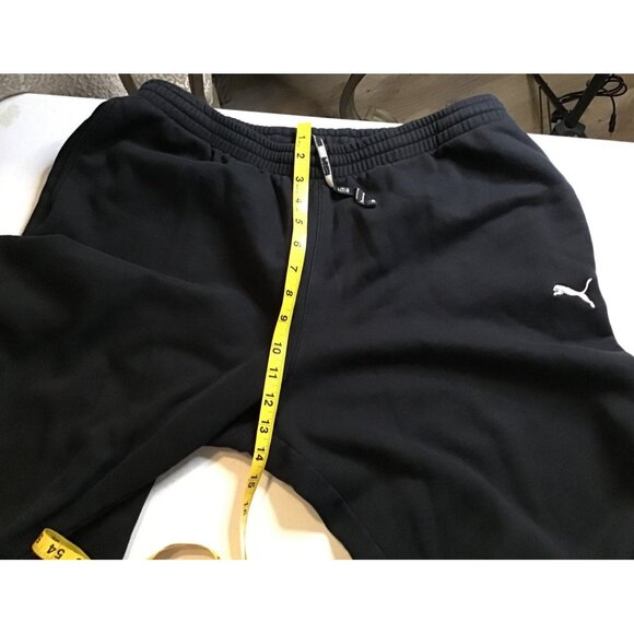 PUMA- MENS BLACK ELASTIC WAIST STRAIGHT LEG JOGGER'S SWEATPANTS SIZE LARGE - Picture 4 of 6